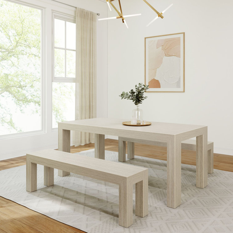 Wade Logan® Modern Ashneel 6 Person Pine Solid Wood Dining Set